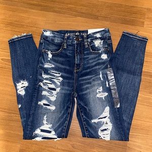 american eagle, size 2 curvy hi rise jegging
